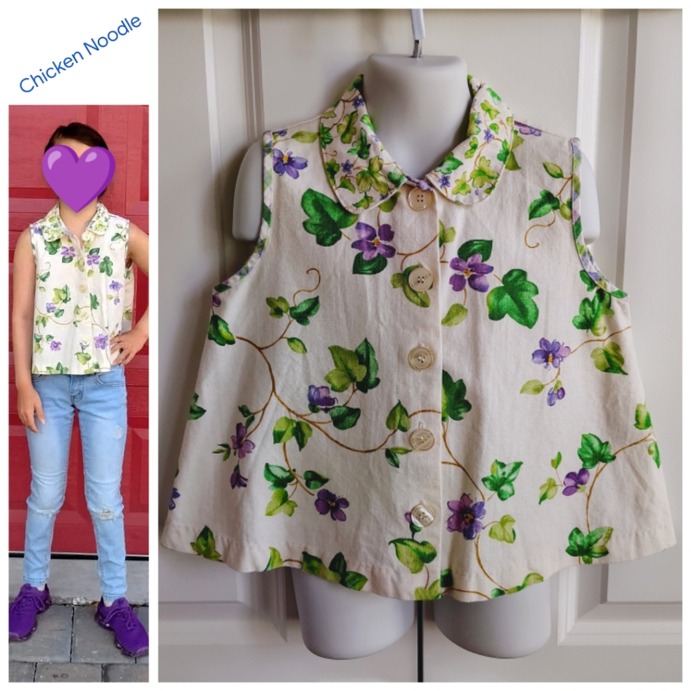 Vintage 90s Chicken Noodle Blouse (SF Brand)